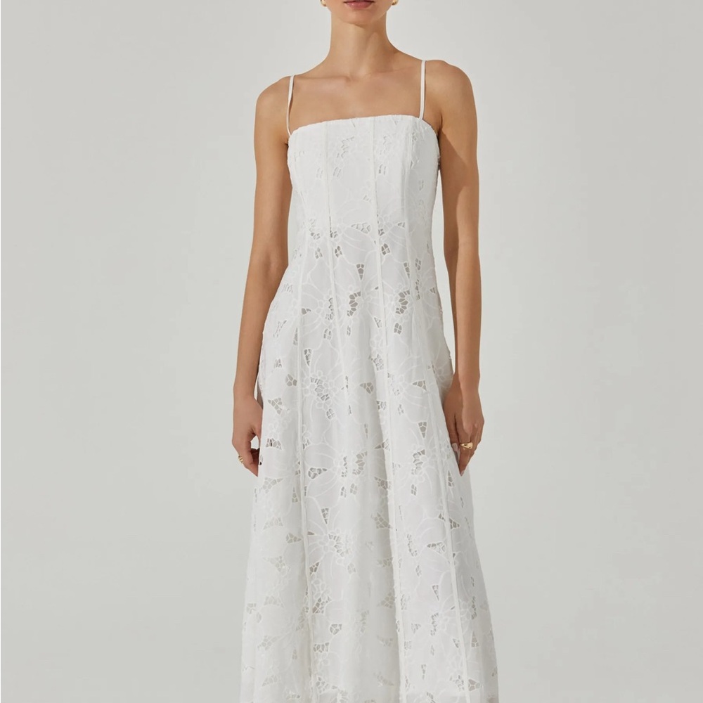 Astr the label white eyelet dress